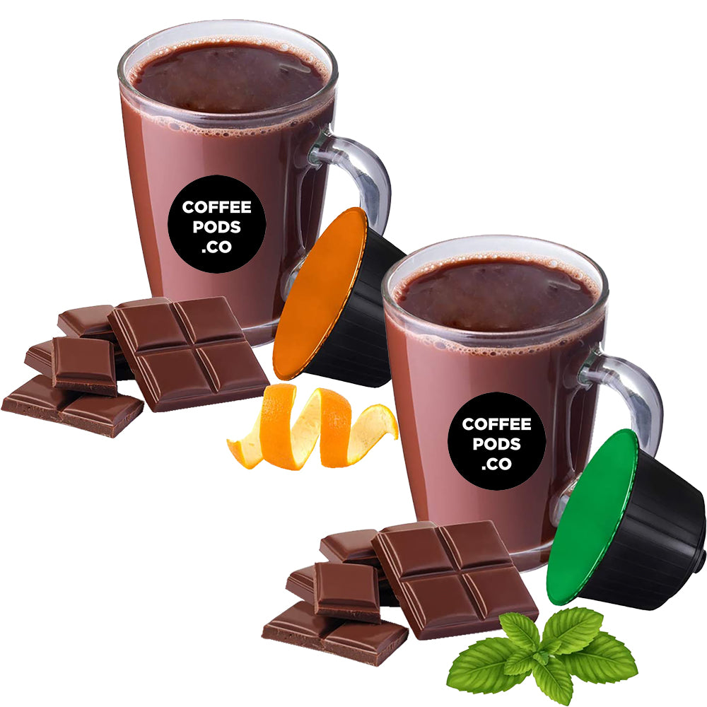Dolce Gusto Chocolate Combo - Orange & Mint Pod Bundle 32 pods –