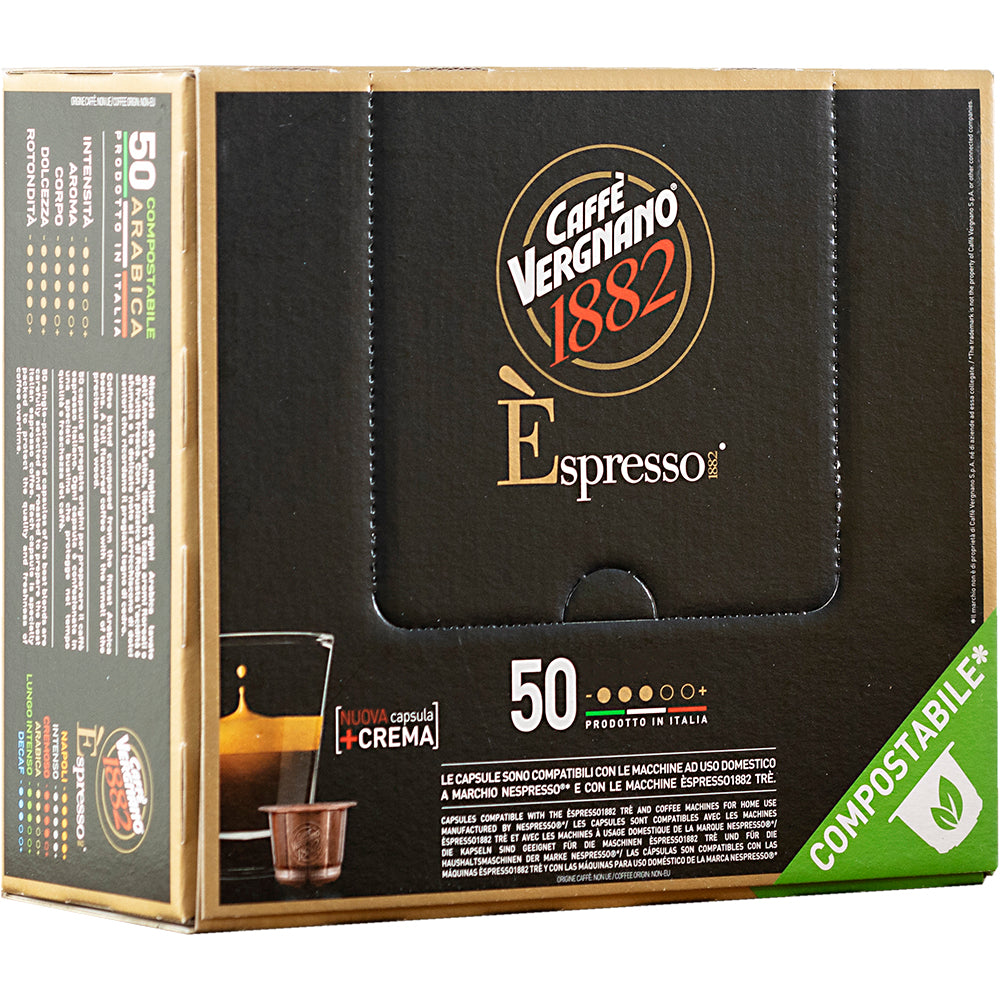 50 x Caffè Vergnano 1882 Compostable Arabica