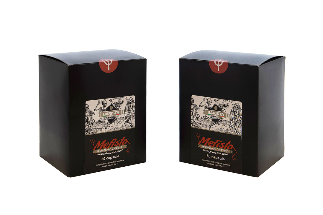 Italian Lavazza A Modo Mio Mefisto "Extremely intense" coffee Pod Bundle 100 Pods