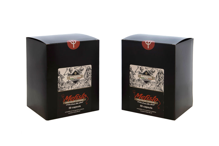 Italian Lavazza A Modo Mio Mefisto "Extremely intense" coffee Pod Bundle 100 Pods